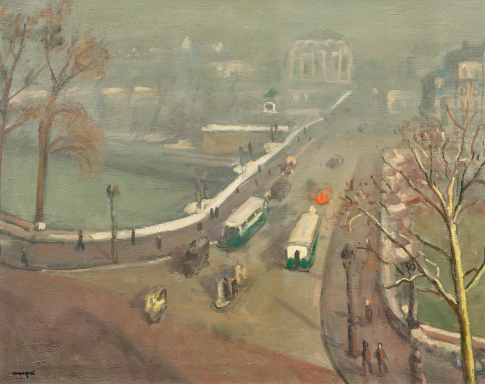 Albert Marquet - 101, Pont Neuf, nebbia autunnale. Circa 1937